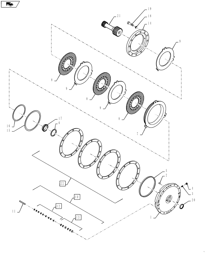 Схема запчастей Case IH STEIGER 350 - (25.102.02) - 315 SERIES AXLE - BRAKE AND RIGHT-HAND CARRIER - STEIGER 350 (25) - FRONT AXLE SYSTEM