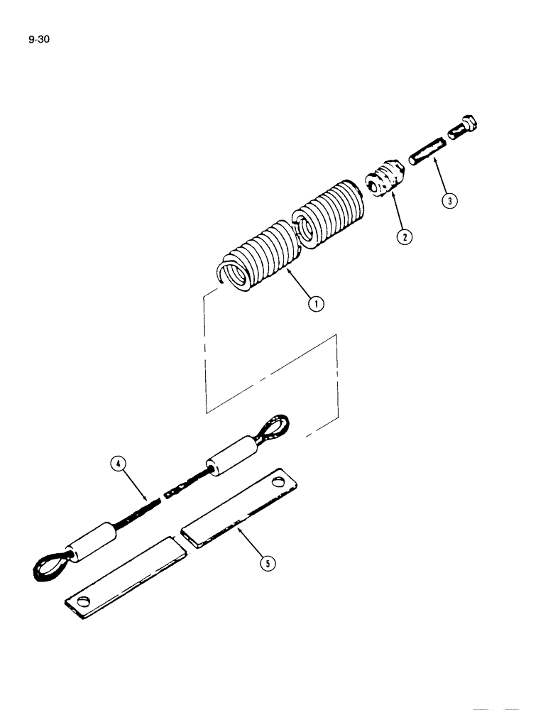 Схема запчастей Case IH 310 - (9-030) - REAR FURROW WHEEL RETURN SPRING, SPECIAL (09) - CHASSIS/ATTACHMENTS