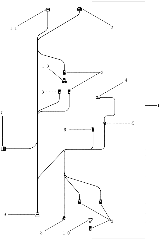 Схема запчастей Case IH 1200 - (A.50.A[08]) - ELECTRICAL - ADVANCED FARMING SYSTEMS ADAPTER HARNESS - 341852A2 A - Distribution Systems