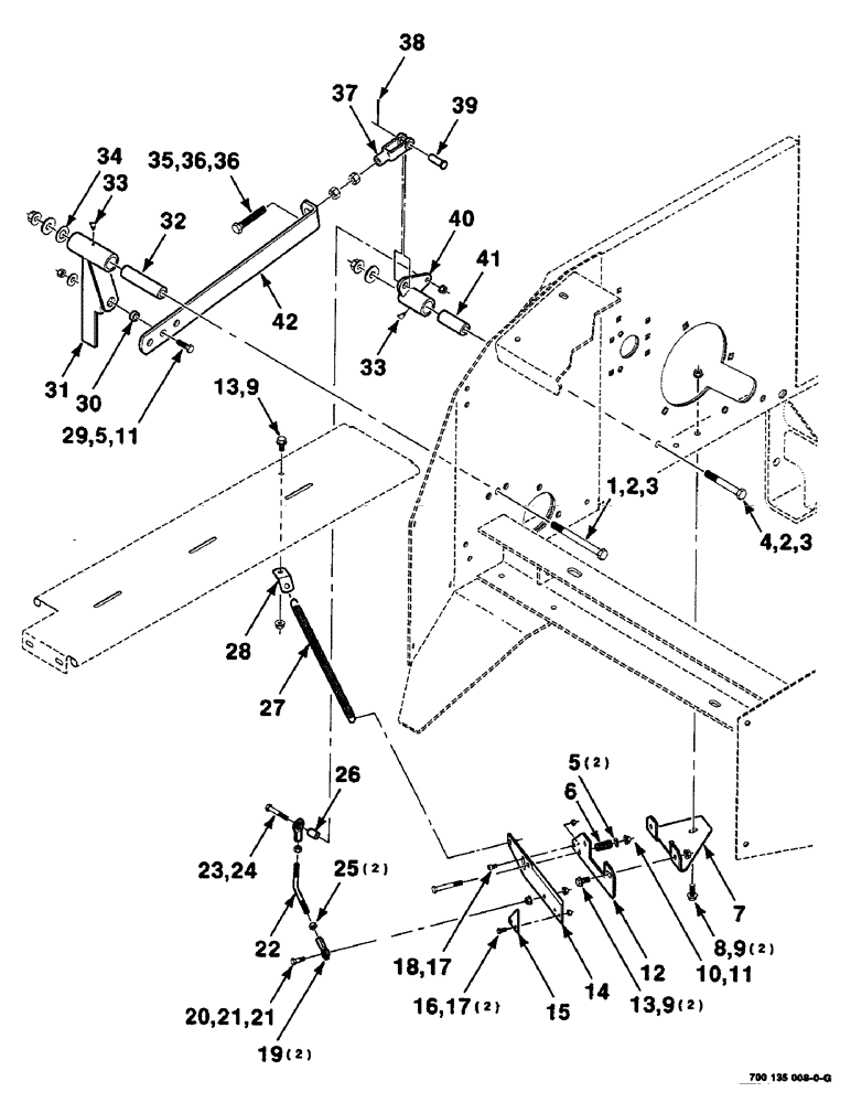 Схема запчастей Case IH 8435 - (6-20) - TWINE CUTOFF ASSEMBLY (12) - MAIN FRAME