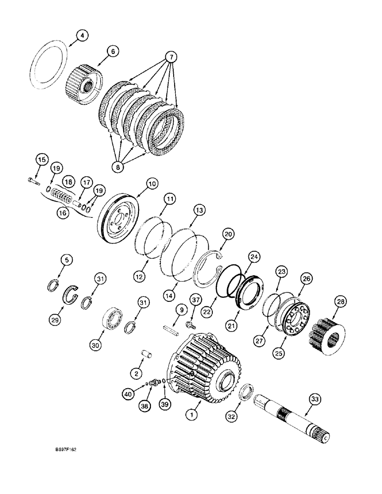 Схема запчастей Case IH 2166 - (7-06) - MASTER BRAKES, PRIOR TO COMBINE P.I.N. JJC0182025 (5.1) - BRAKES