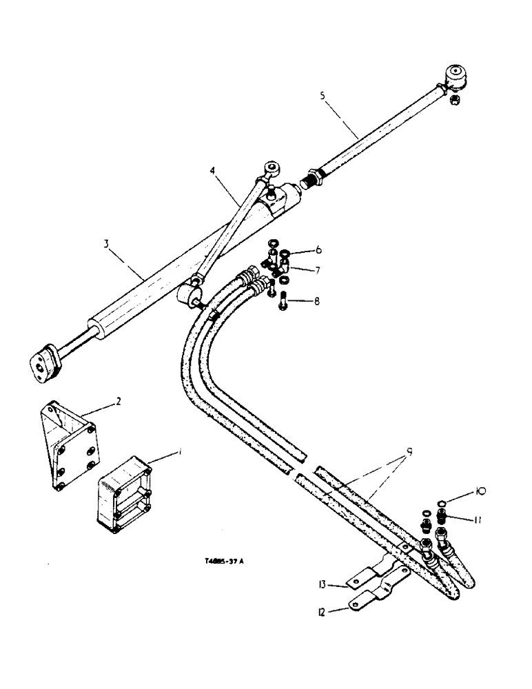 Схема запчастей Case IH 434 - (6-041) - POWER STEERING, BOOSTER AND HOSES - ATTACHMENTS (05) - STEERING