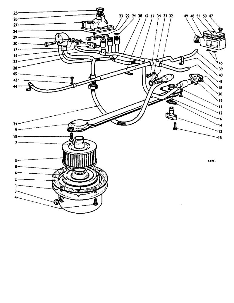 Схема запчастей Case IH 880B - (042) - OIL FILTER AND PIPES (07) - HYDRAULIC SYSTEM