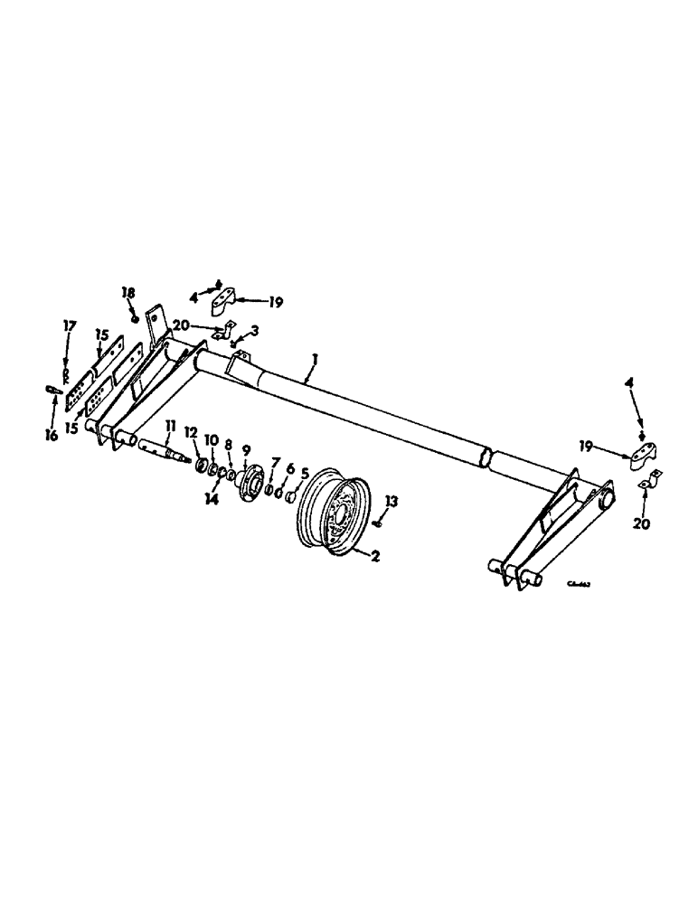 Схема запчастей Case IH 610 - (AC-08) - AXLE AND WHEELS 