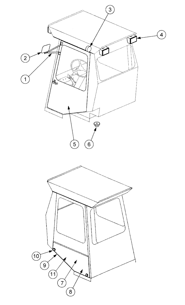 Схема запчастей Case IH SPX2130 - (02-001) - CAB EXTERIOR PARTS Cab Exterior