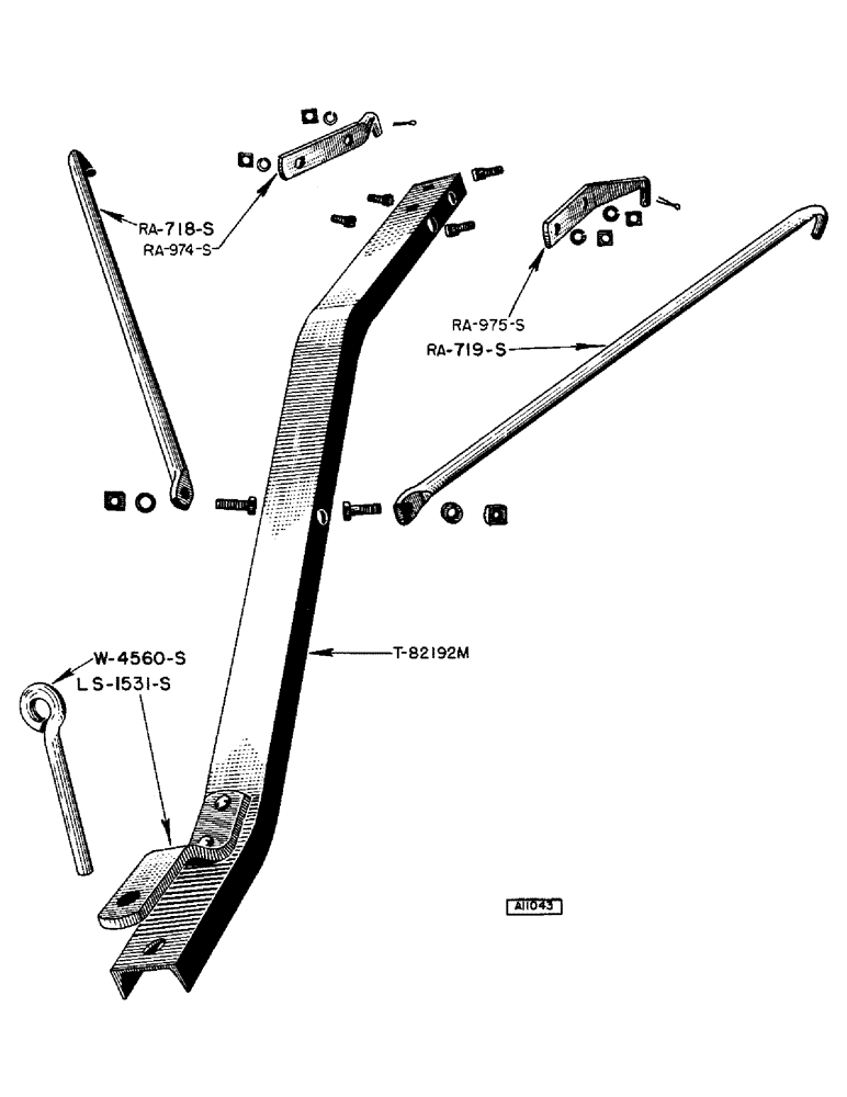 Схема запчастей Case IH F170 - (04) - TRACTOR HITCH 