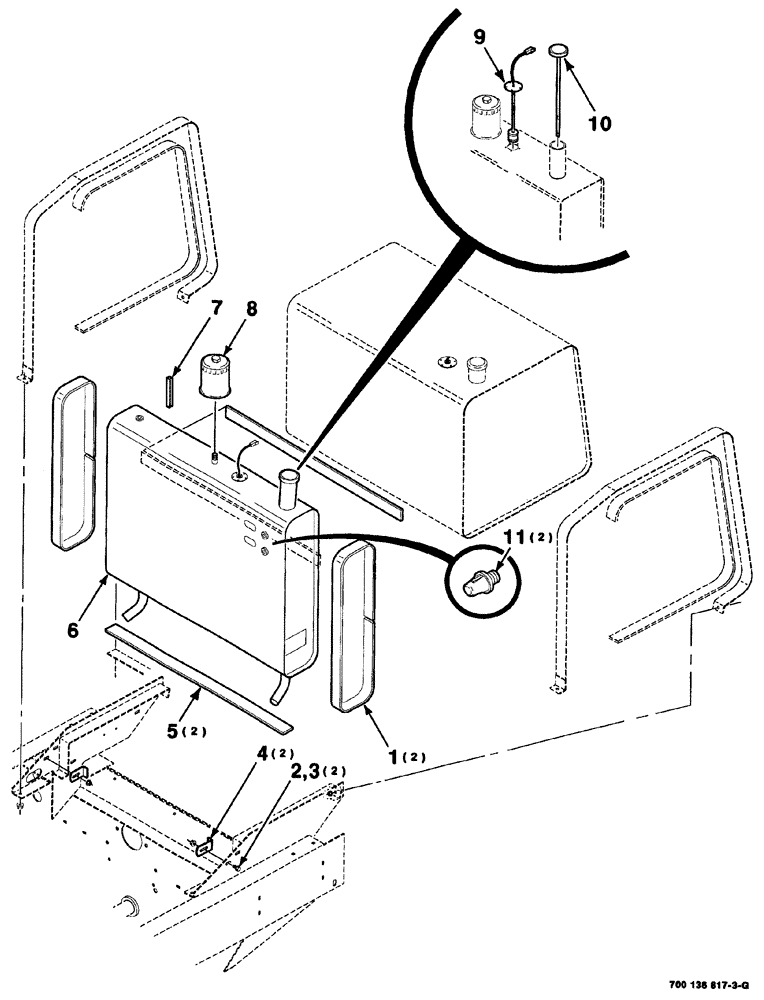 Схема запчастей Case IH 8880 - (08-048) - OIL RESERVOIR AND MOUNTING ASSEMBLY (35) - HYDRAULIC SYSTEMS