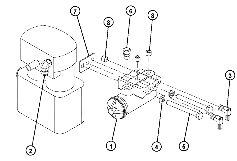 Схема запчастей Case IH 4330 - (07-002) - AIR COMPRESSOR GROUP Pneumatics