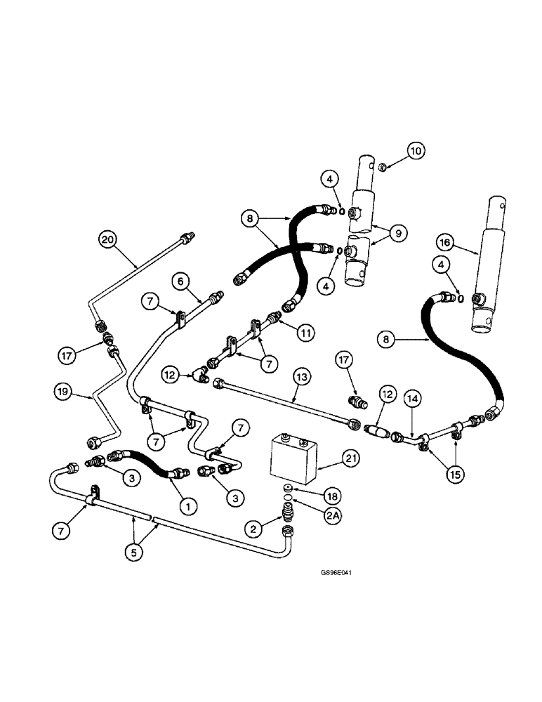 Схема запчастей Case IH INTERNATIONAL - (3-24) - REEL HYDRAULICS (07) - HYDRAULICS