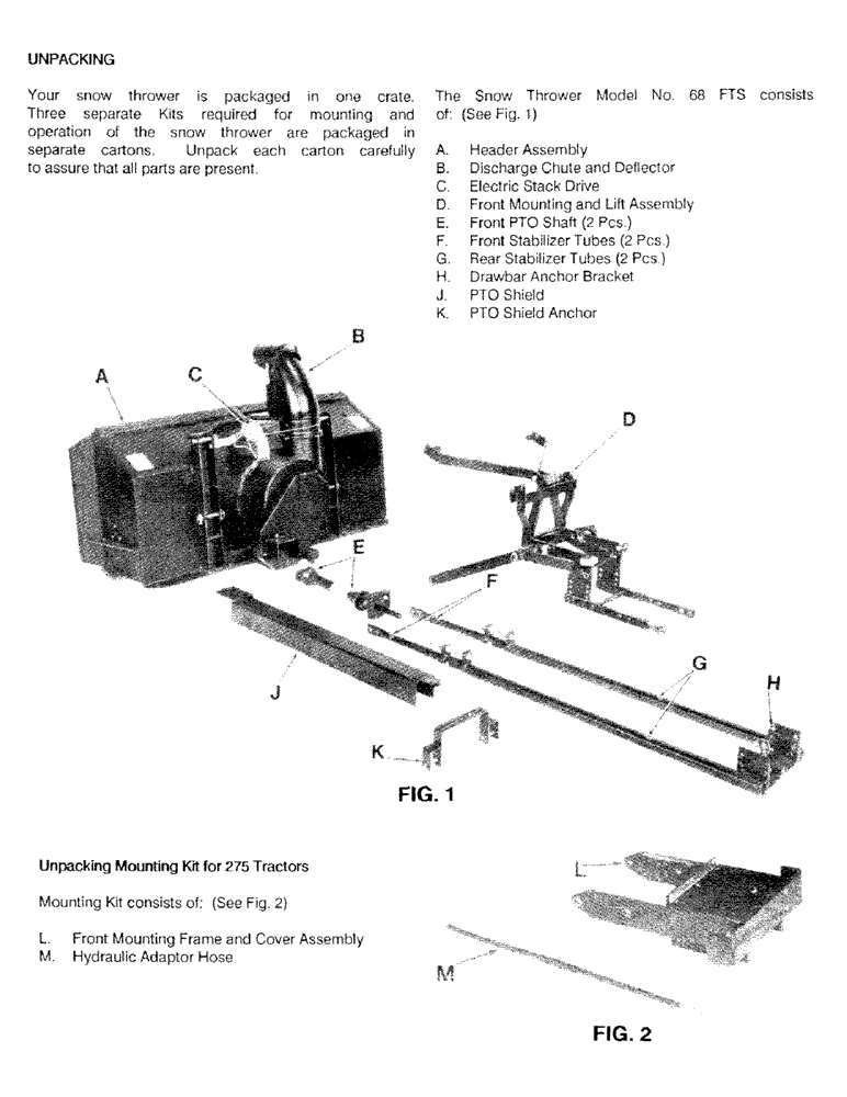 Схема запчастей Case IH C100 - (09) - UNPACKING 