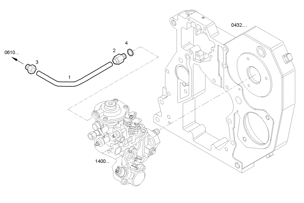 Схема запчастей Case IH F4GE0684C D600 - (1468.003) - L.D.A. PIPE 