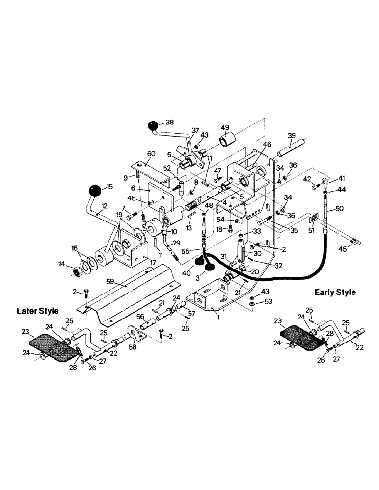 Схема запчастей Case IH PT225 - (01-39) - CAB CONTROLS, THROTTLE & TRANSFER CASE, ALL PTA 296, 297 & 270 & EARLY 251, 280, 310, 325 (10) - CAB