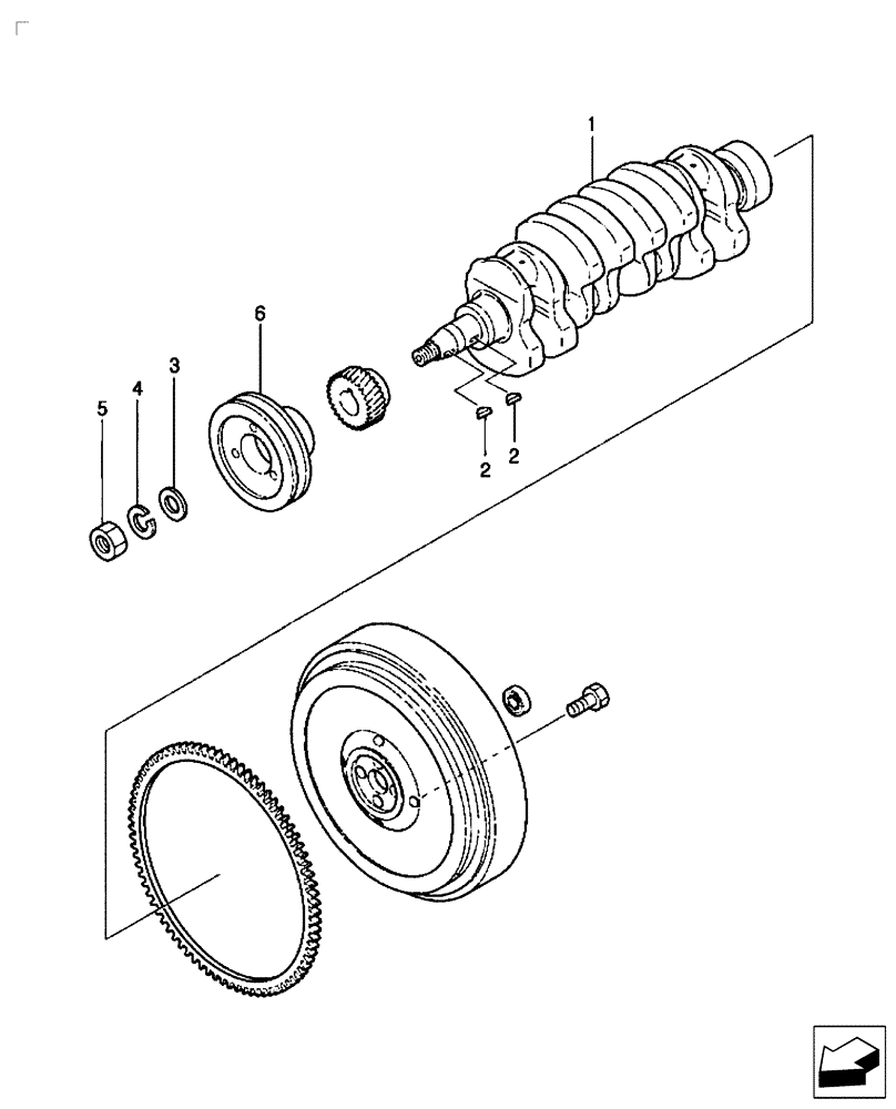 Схема запчастей Case IH FARMALL 35B - (10.103.02) - CRANKSHAFT (10) - ENGINE