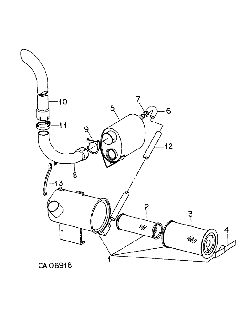 Схема запчастей Case IH 1486 - (12-08) - POWER, ASPIRATED AIR CLEANER ATTACHMENT, 1086 AND 1486 TRACTORS Power