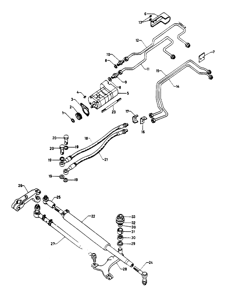 Схема запчастей Case IH 654 - (266) - POWER STEERING (05) - STEERING