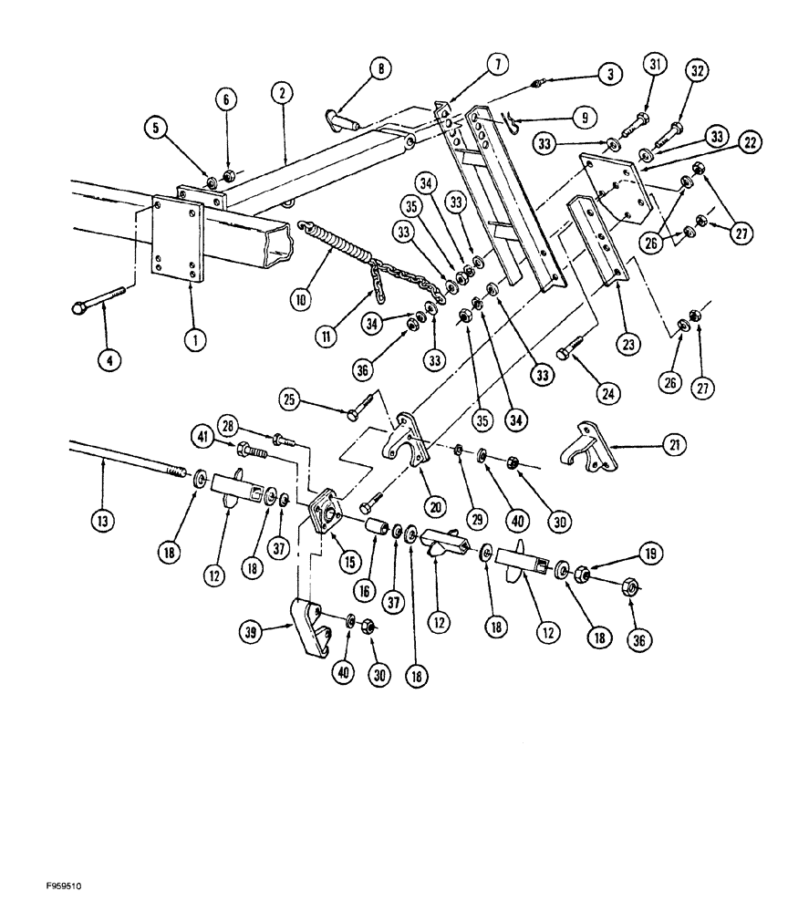 Схема запчастей Case IH 6810 - (09-13) - ROLLING LEVELER (09) - CHASSIS/ATTACHMENTS