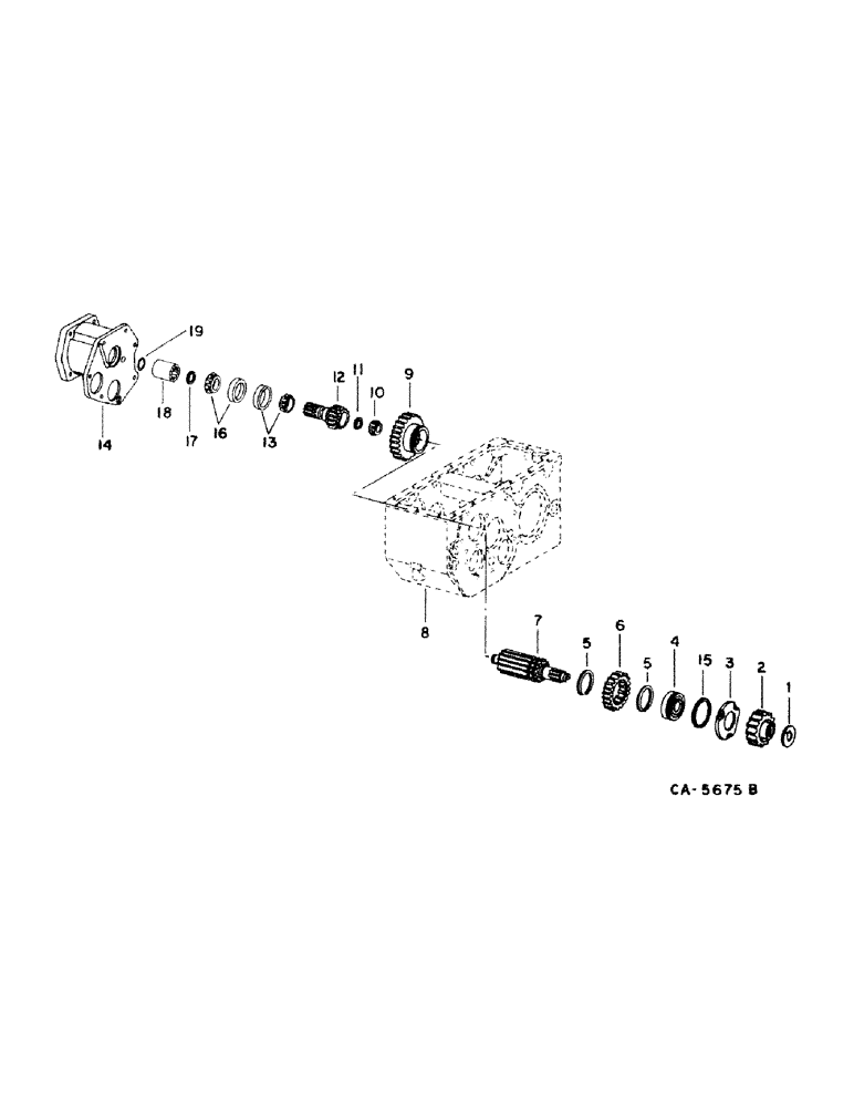 Схема запчастей Case IH 1440 - (07-01) - DRIVE TRAIN, TRANSMISSION, INPUT DRIVE SHAFT Drive Train