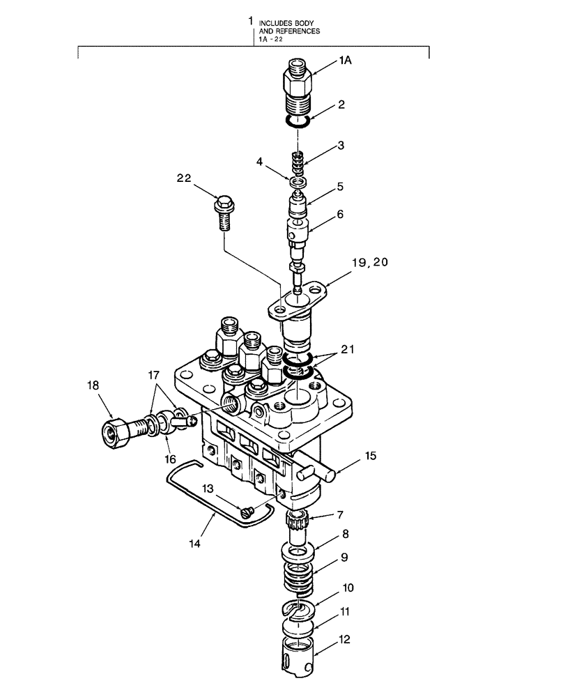 Схема запчастей Case IH DX55 - (01.10.01) - FUEL INJECTION PUMP ASSEMBLY (01) - ENGINE