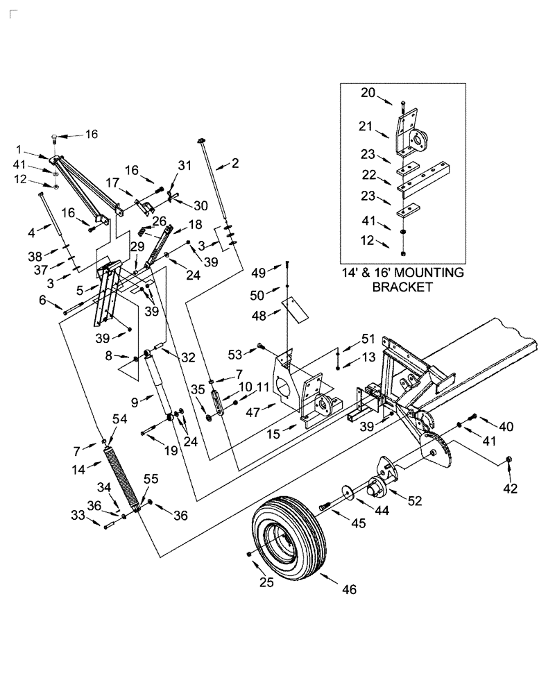 Схема запчастей Case IH 2016 - (60.220.19) - MAIN FRAME MOUNTING ASSEMBLY, RAKE-UP (60) - PRODUCT FEEDING