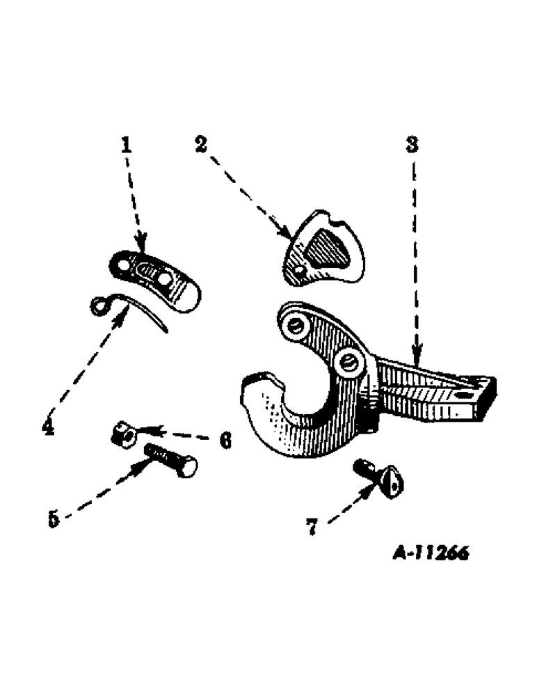 Схема запчастей Case IH FARMALL M - (330) - ATTACHMENTS, DRAWBAR PINTLE HOOK, "M" AND "MD" Attachments