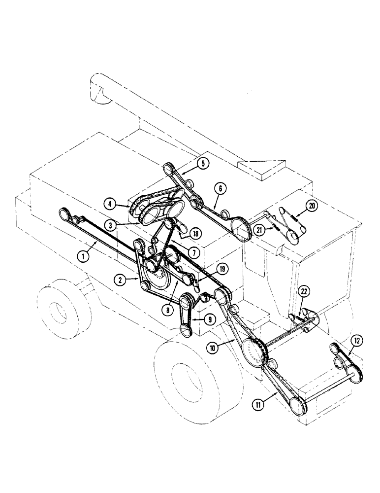 Схема запчастей Case IH 1620 - (1-010) - PICTORIAL INDEX, BELTS, CHAINS (00) - PICTORIAL INDEX