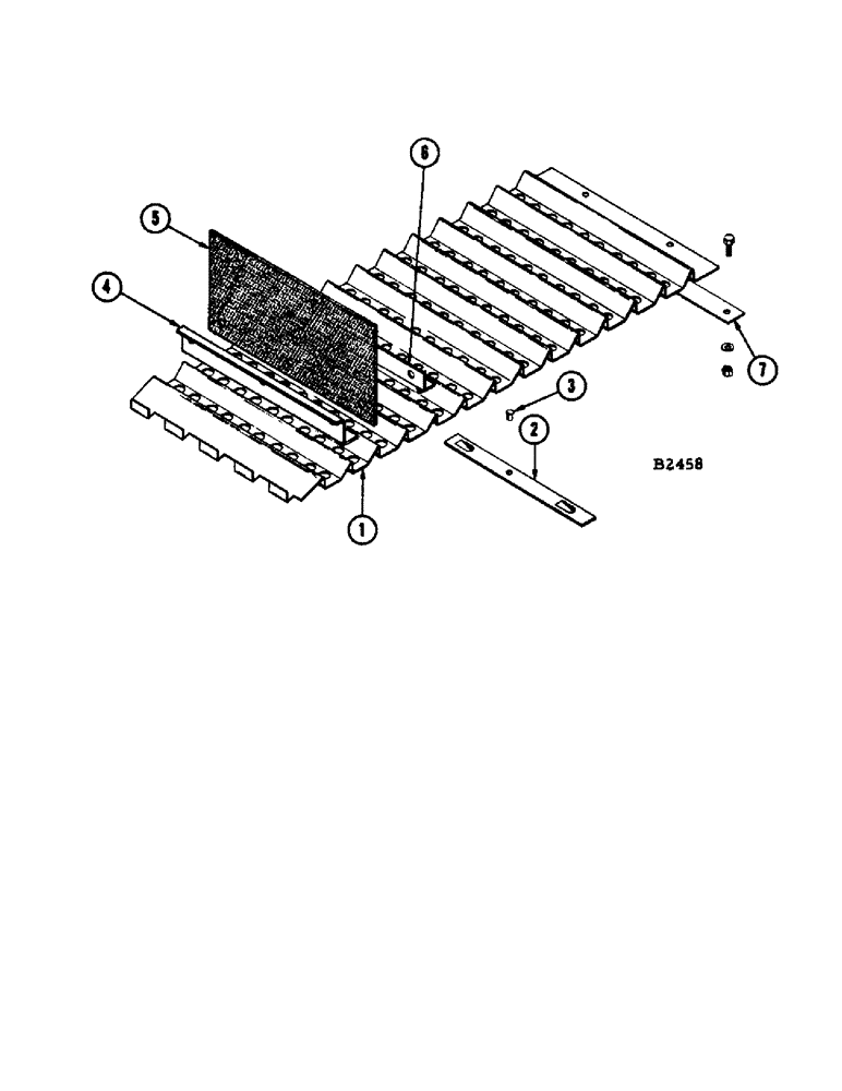 Схема запчастей Case IH 1060 - (147A[1]) - COB DEFLECTOR AND GRID, STIFFENER ATTACHMENT, SERIAL NUMBER 8357001 AND AFTER (88) - ACCESSORIES