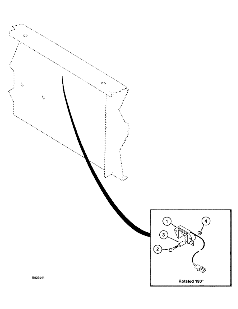 Схема запчастей Case IH 1644 - (4-58) - GRAIN TANK LEVEL SENSOR (06) - ELECTRICAL