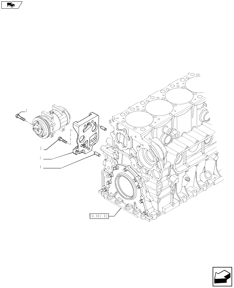 Схема запчастей Case IH F2CFE613C A010 - (50.200.01) - COMPRESSOR, AIRCOND. (504383046) 