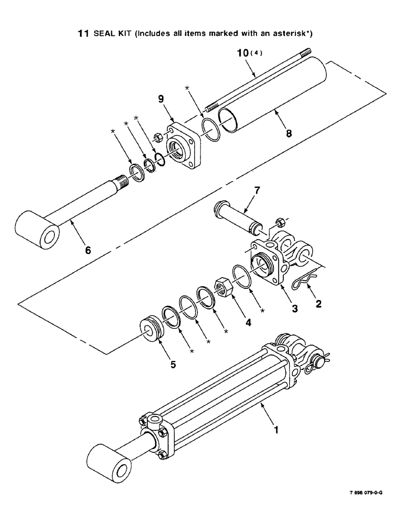 Схема запчастей Case IH 8581 - (10-16) - HYD. CYLINDER ASSY, ACCUMULATOR, 7896079 HYD. CYLINDER ASSY COMPLETE, 3-1/2" BORE X 10" STROKE Accumulator