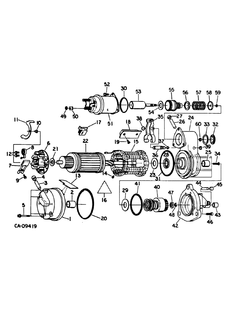 Схема запчастей Case IH 1480 - (08-24) - ELECTRICAL, CRANKING MOTOR, DELCO REMY, HEAVY DUTY SEALED (06) - ELECTRICAL