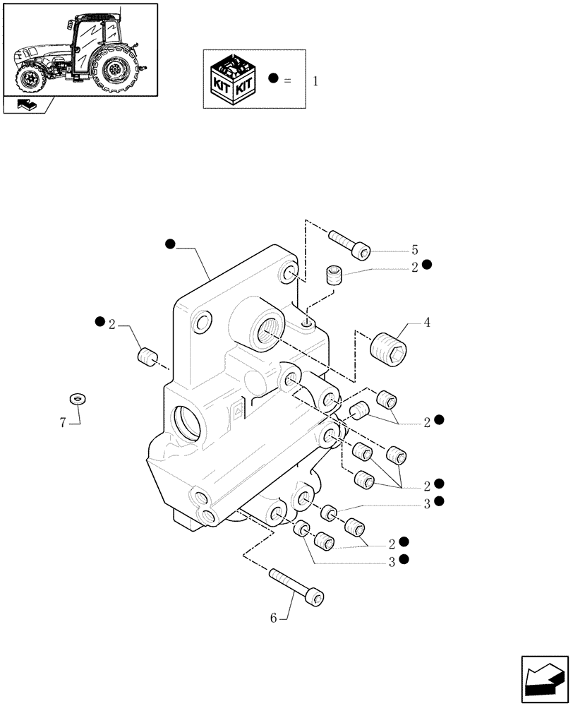 Схема запчастей Case IH FARMALL 105V - (1.27.3/01[02]) - 2WD AND 4WD STANDARD TRACTION SELECTION WITH 32X16 HYDR. TRANSM. - CLUTCH ENGAGEM., COVER MIT PLUGS (VAR.337402 / 743513; VAR.338401) (03) - TRANSMISSION