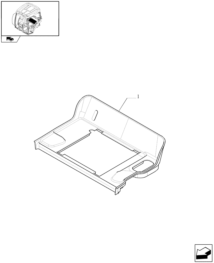 Схема запчастей Case IH PUMA 125 - (1.93.2[02]) - REAR MAT (10) - OPERATORS PLATFORM/CAB