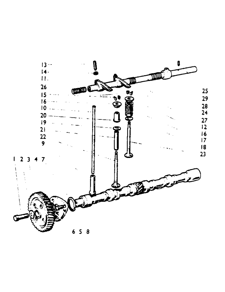 Схема запчастей Case IH 950 - (08) - CAMSHAFT AND VALVE MECHANISM, ALL MODELS (01) - ENGINE