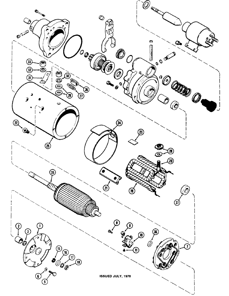 Схема запчастей Case IH 1570 - (068) - A149056 STARTER, DELCO-REMY NUMBER 1113399, FIRST USED TRACTOR SERIAL NUMBER 8817385 (04) - ELECTRICAL SYSTEMS