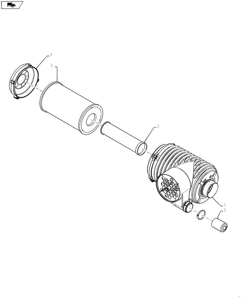 Схема запчастей Case IH 7130 - (10.202.01[02]) - AIR CLEANER, AIR CLEANER KIT (10) - ENGINE