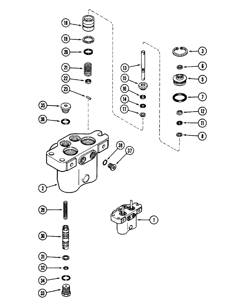 Схема запчастей Case IH 2096 - (7-242) - MASTER BRAKE VALVE ASSEMBLY, NOT NORTH AMERICA (07) - BRAKES