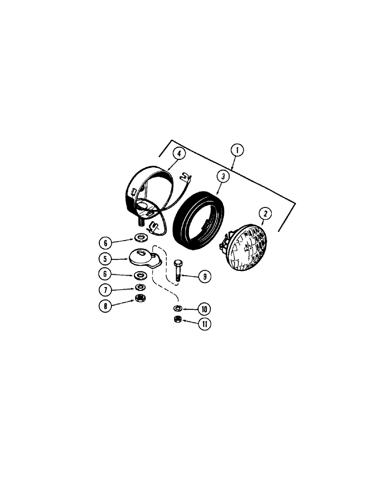 Схема запчастей Case IH 1470 - (046) - REAR WORKING FLOOD LIGHTS (04) - ELECTRICAL SYSTEMS