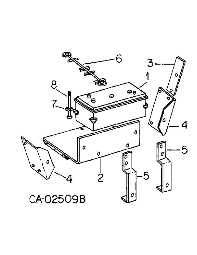 Схема запчастей Case IH 4166 - (08-01) - ELECTRICAL, BATTERY, BATTERY PLATE AND SUPPORTS (06) - ELECTRICAL