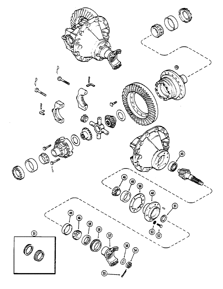 Схема запчастей Case IH 2670 - (238) - REAR AXLE DIFFERENTIAL CARRIER ASSEMBLY (CONT) (06) - POWER TRAIN