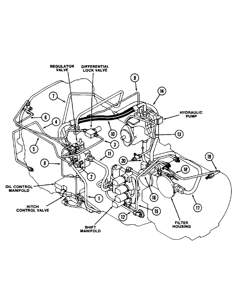 Схема запчастей Case IH 2294 - (1-010) - PICTORIAL INDEX, MAIN HYDRAULICS (00) - PICTORIAL INDEX