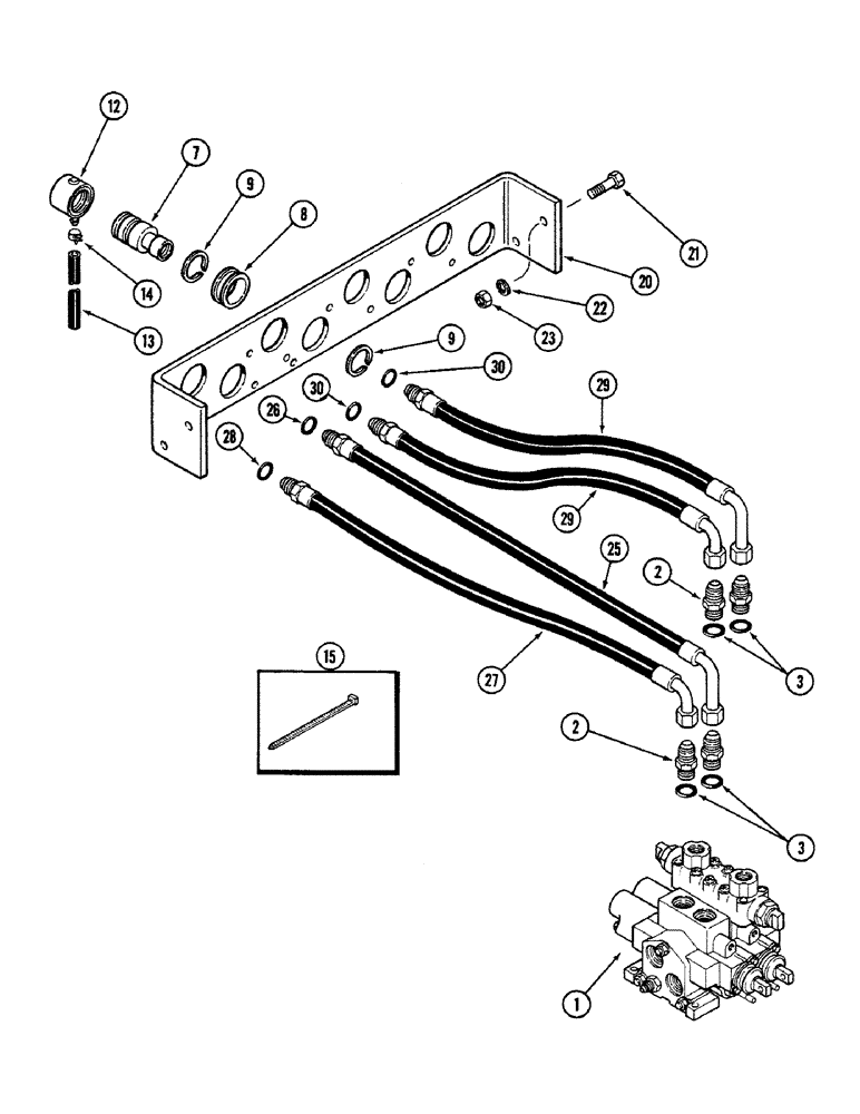 Схема запчастей Case IH 4694 - (8-330) - REMOTE HYDRAULIC HOSES AND COUPLINGS, TWO CIRCUIT SYSTEM WITH LOAD CHECK (08) - HYDRAULICS