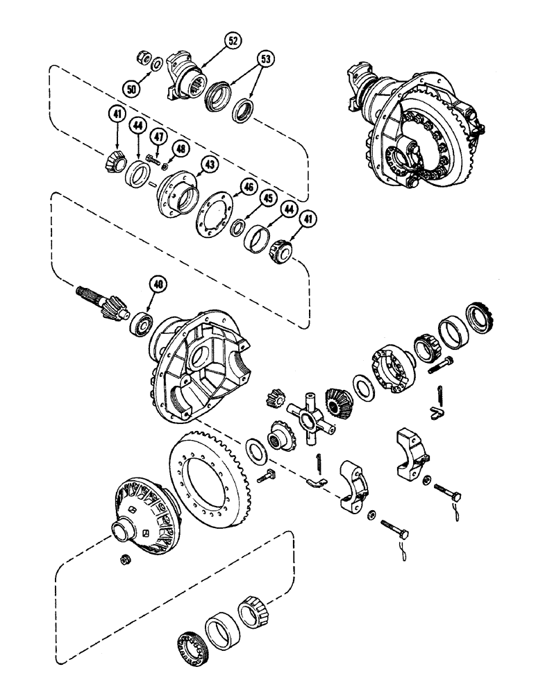 Схема запчастей Case IH 4890 - (6-202) - FRONT AXLE DIFFERENTIAL (06) - POWER TRAIN