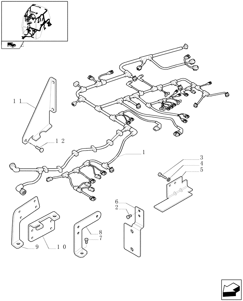 Схема запчастей Case IH PUMA 125 - (1.75.4[04]) - CABLE EXTENSION (06) - ELECTRICAL SYSTEMS