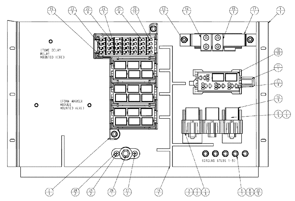 Схема запчастей Case IH SPX3310 - (12-017) - MAIN ELECTRIC CAB MODULE (06) - ELECTRICAL