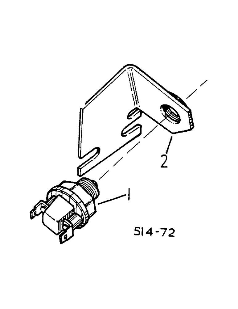 Схема запчастей Case IH 2400 - (08-26) - BRAKE LIGHT SWITCH AND BRACKET, FOR MACHINES FITTED W/FLAT TOP FENDERS, SAFETY FRAME OR SAFETY CAB (06) - ELECTRICAL