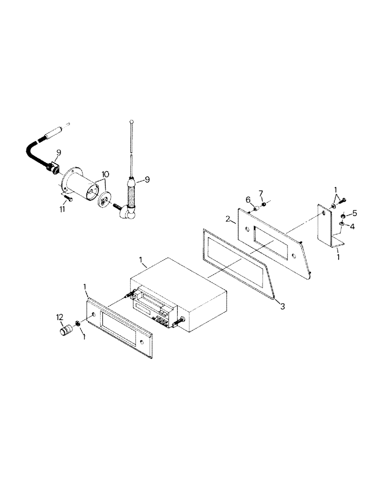 Схема запчастей Case IH STEIGER - (01-15) - RADIO & MOUNTING, PANASONIC ELECTRONIC CASSETTE RADIO (10) - CAB