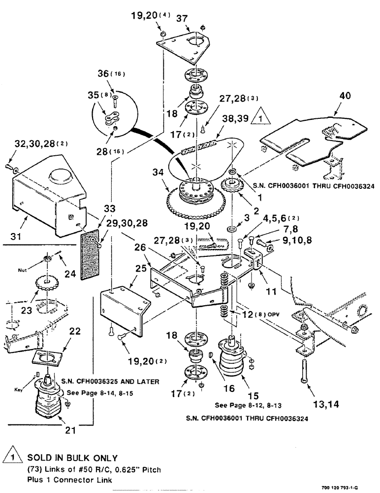 Схема запчастей Case IH 8610 - (8-06) - HYDRAULIC CONTAINER DRIVE ASSEMBLY (35) - HYDRAULIC SYSTEMS