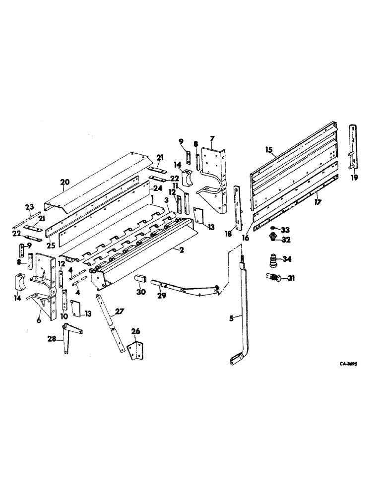 Схема запчастей Case IH 503 - (A-24) - FEEDERS AND RELATED PARTS, SEPARATOR FEEDER ADAPTER PARTS, 403 & 503 COMBINES (60) - PRODUCT FEEDING