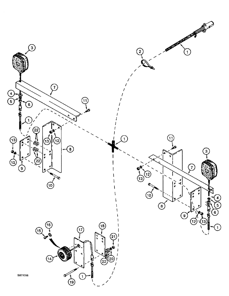 Схема запчастей Case IH 4900 - (4-2) - WIRING HARNESS AND LAMP MOUNTING (04) - ELECTRICAL SYSTEMS