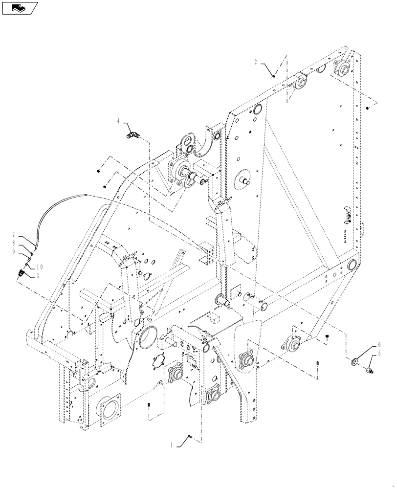 Схема запчастей Case IH RB554 - (09.15) - LUBRICATION (09) - LUBRICATION